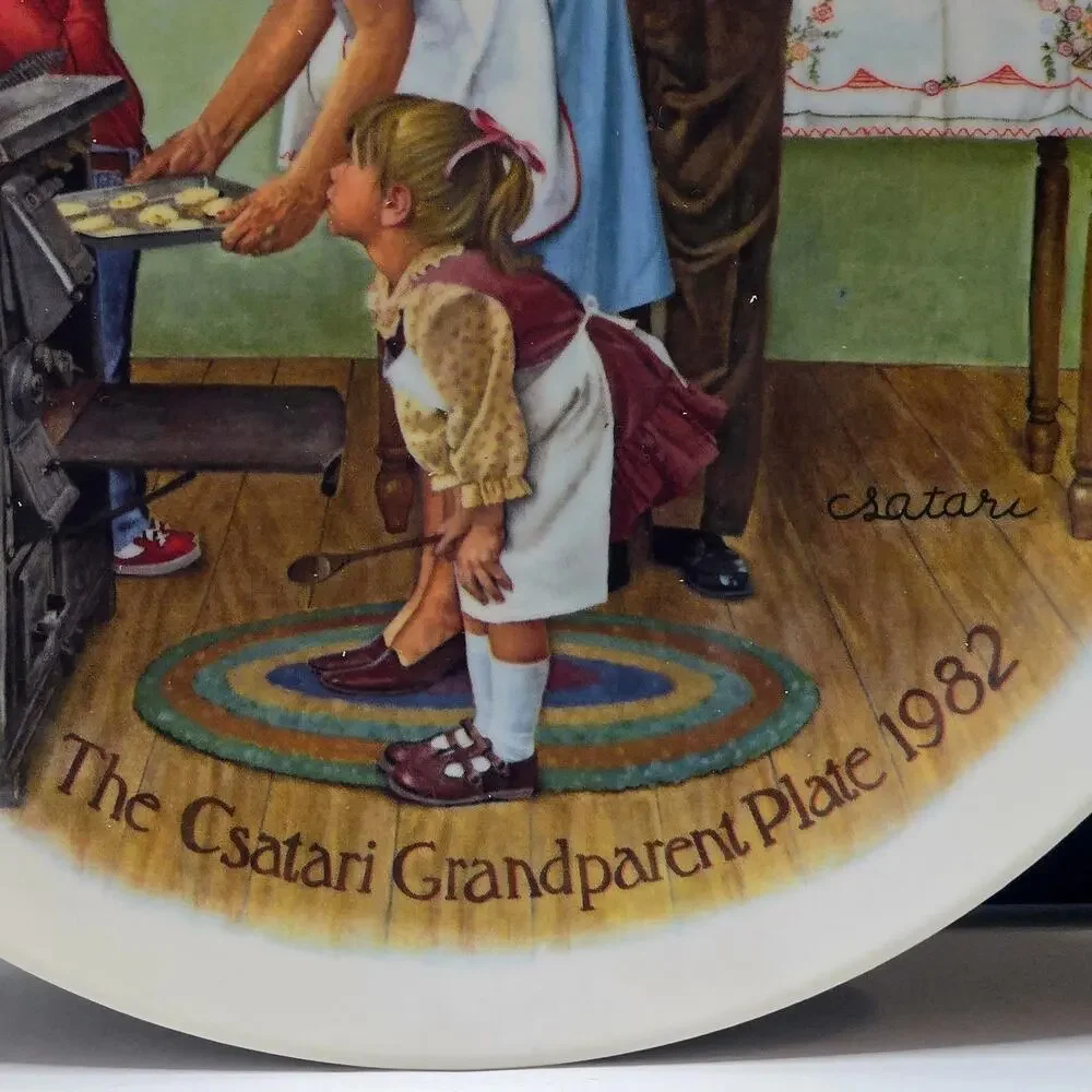 Knowles The Cookie Tasting Joseph Csatari Grandparent Plate 1982 USA